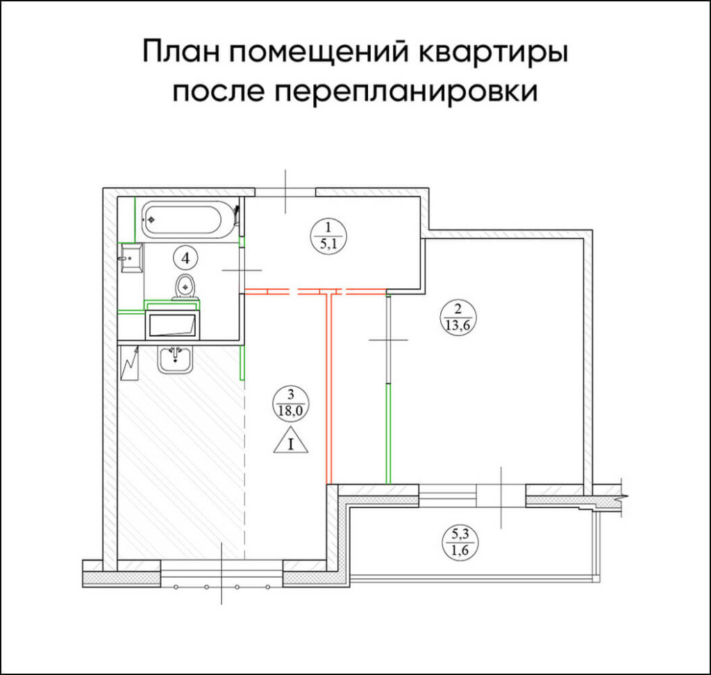 Организация кухни-столовой. План после